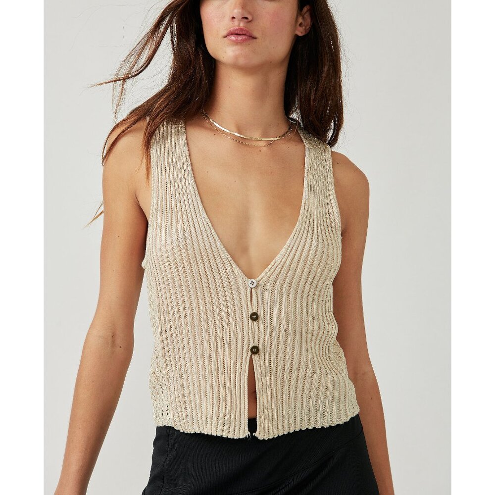 FREE PEOPLE Seascape Vest / Conch Combo - Picture 4 of 8